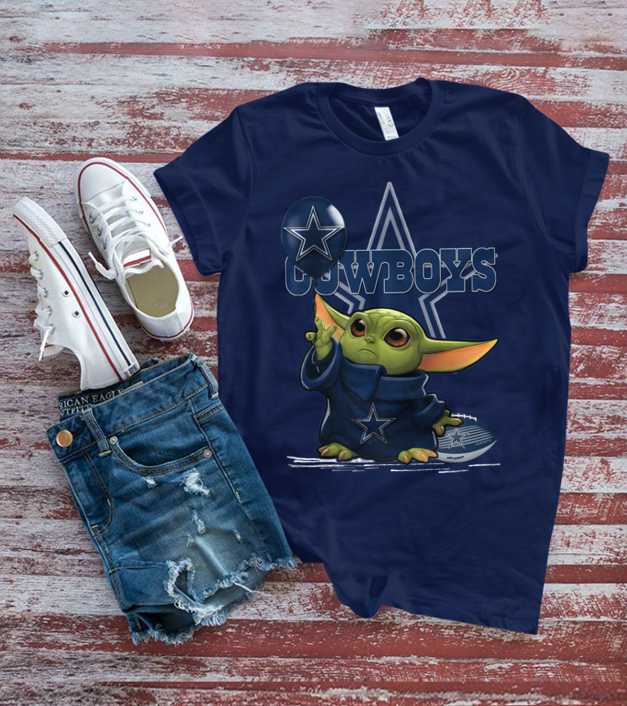 Yoda Dallas Cowboys Star Football Fan T-Shirt