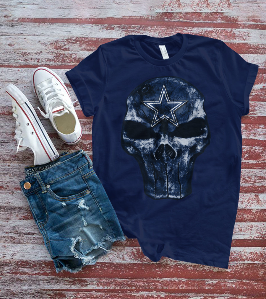 Dallas Cowboys Skull Star Emblem T-Shirt