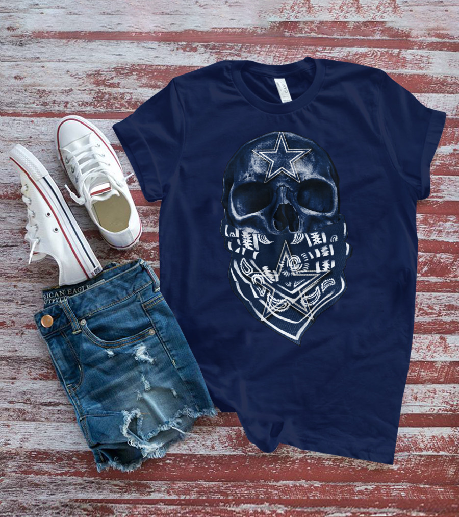 Dallas Cowboys Skull Bandana T-Shirt