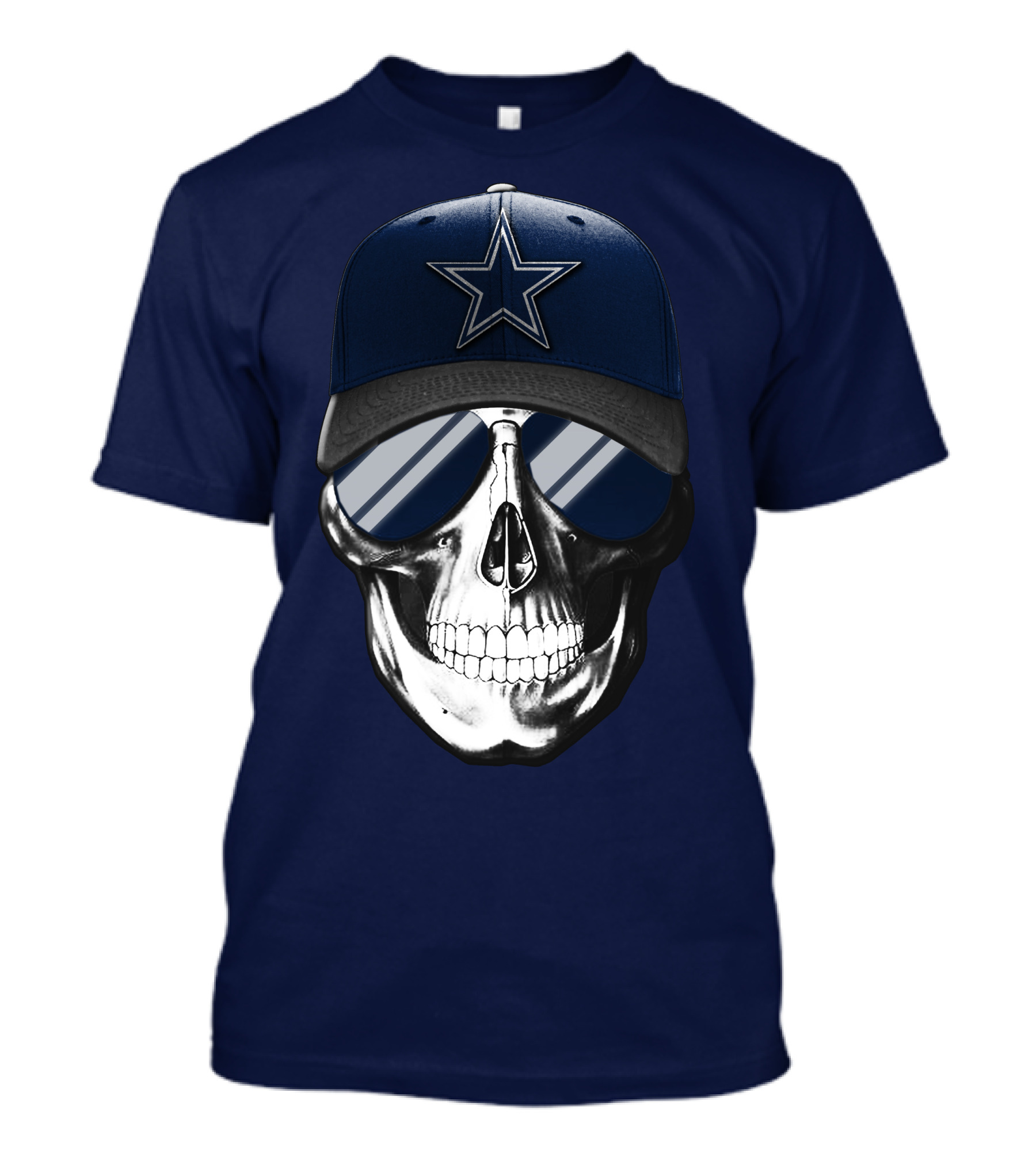 Skull Dallas Cowboys Star Hat Sunglasses T-Shirt