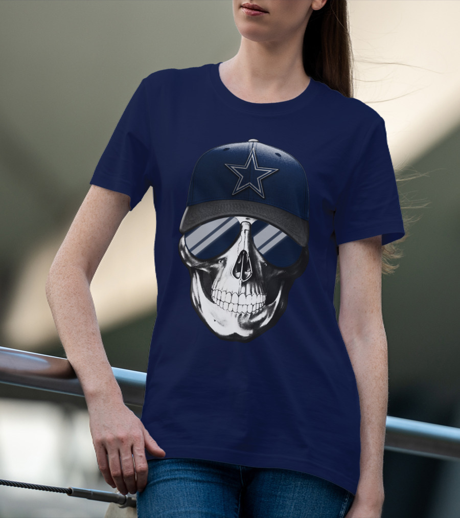 Skull Dallas Cowboys Star Hat Sunglasses T-Shirt