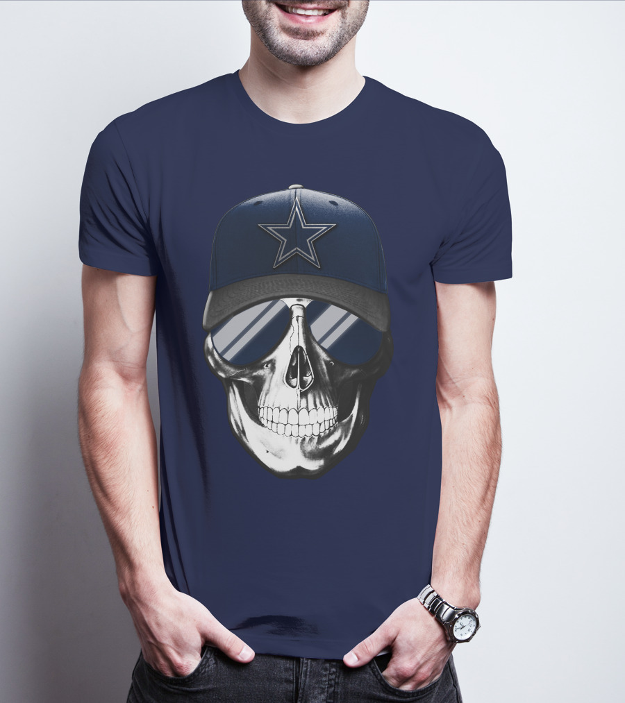 Skull Dallas Cowboys Star Hat Sunglasses T-Shirt