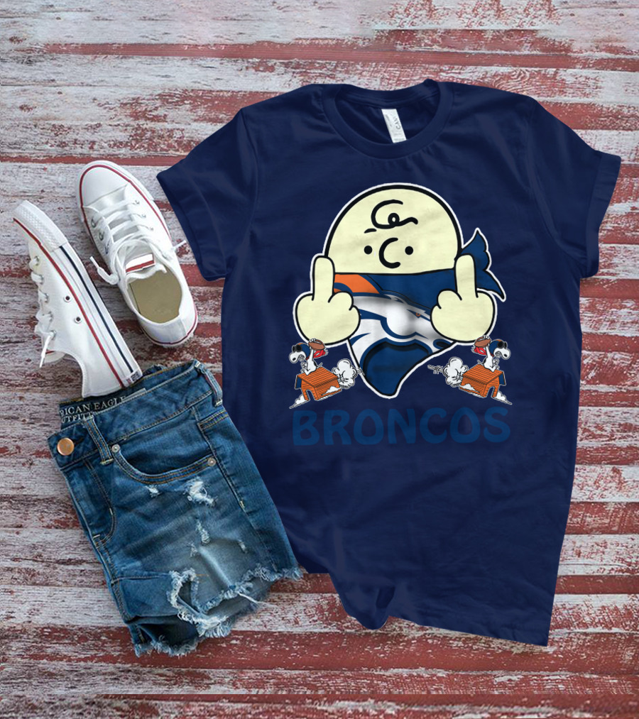 Denver Broncos 28 Iconic Cartoon Characters And Football Team T-Shirt