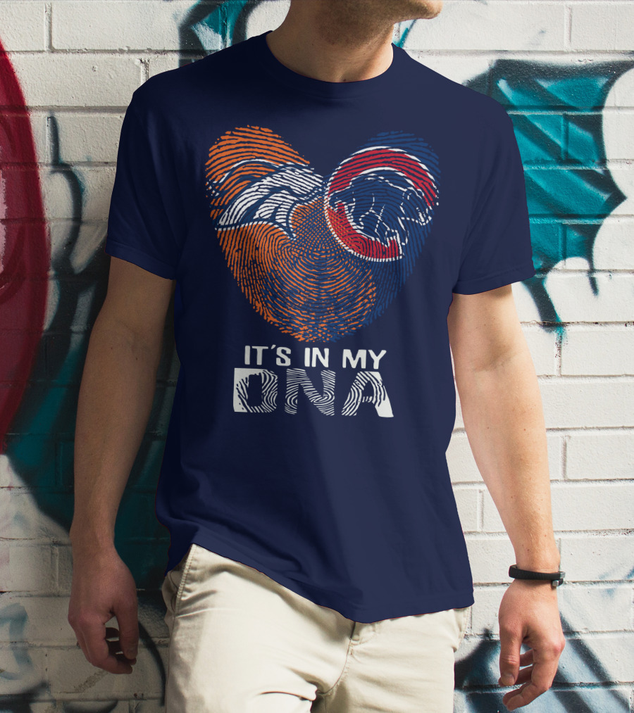 Denver Broncos It's In My Dna Fingerprint T-Shirt