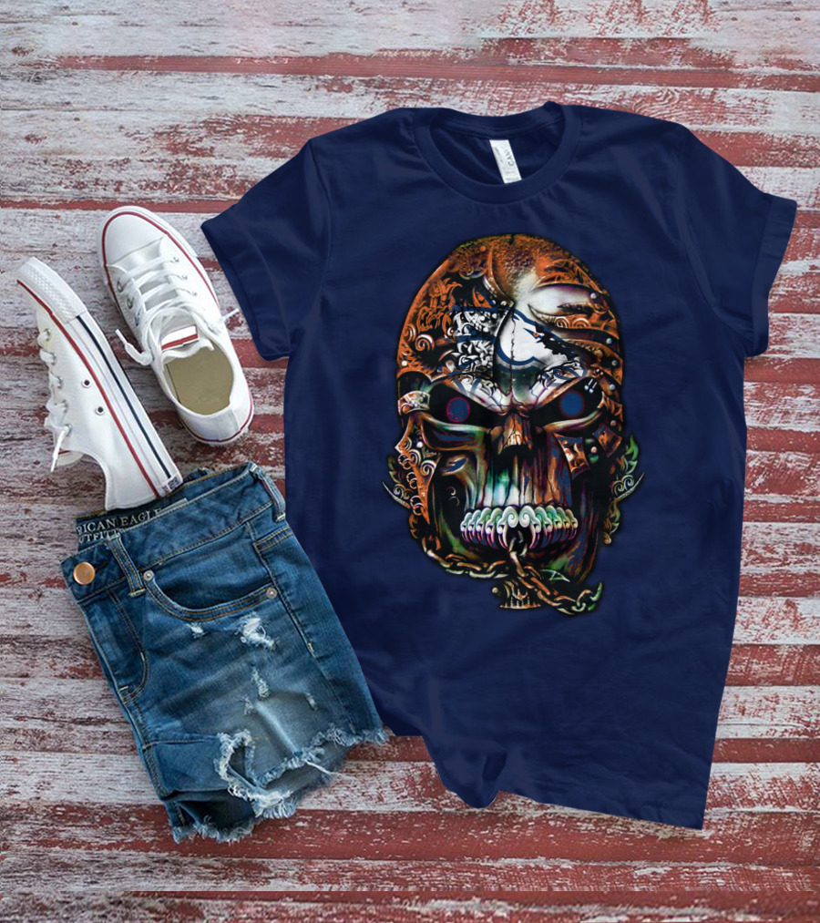 Denver Broncos 53 Skull Art T-Shirt