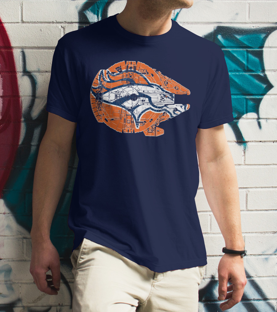 Denver Broncos Star Wars Millennium Falcon T-Shirt