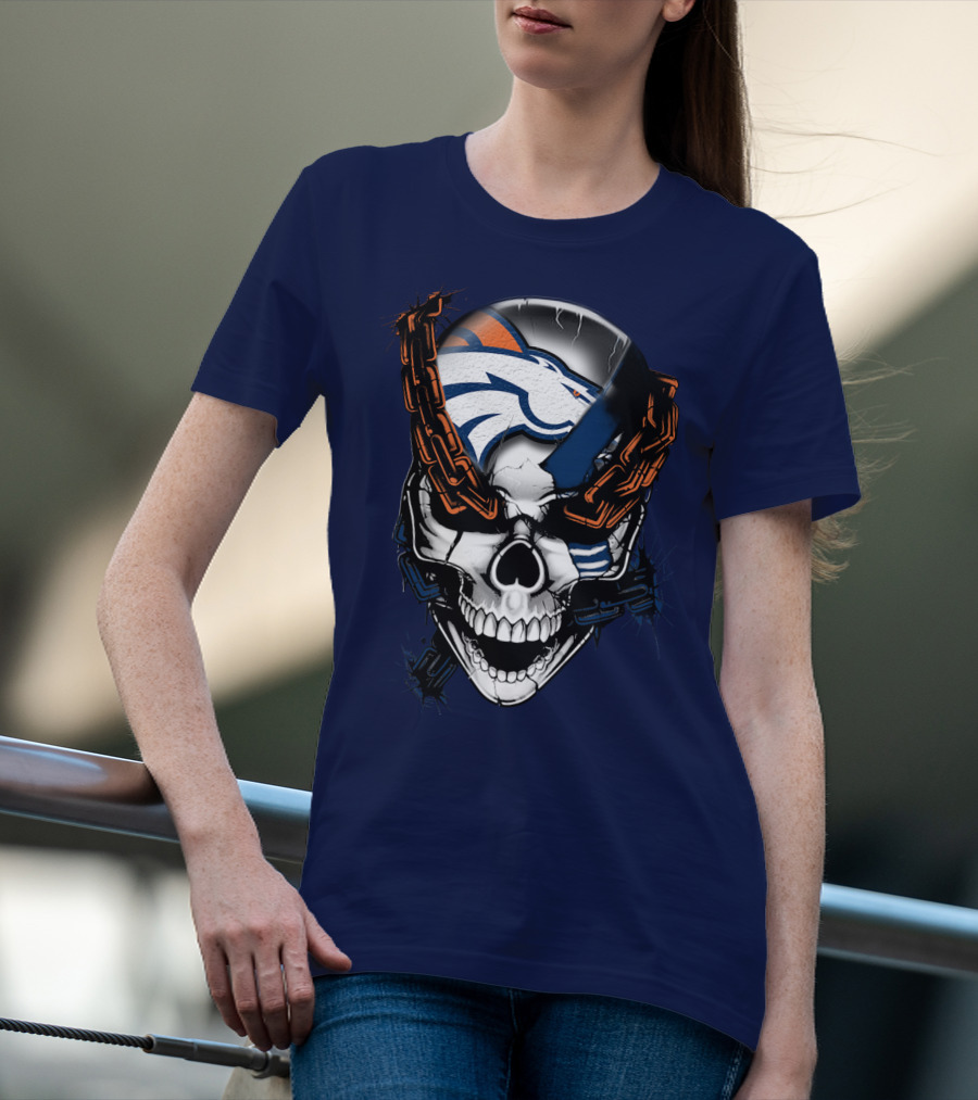 Denver Broncos Skull Logo T-Shirt