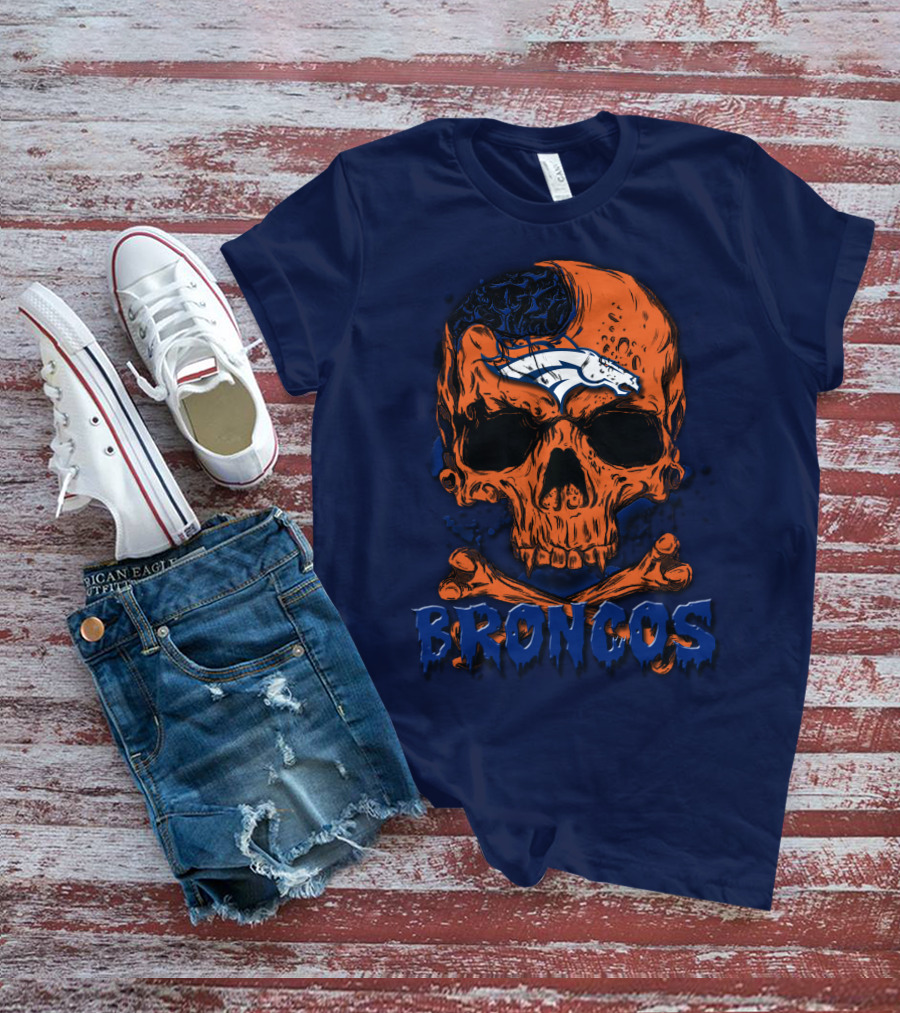 Broncos Skull Design Featuring Team T-Shirt