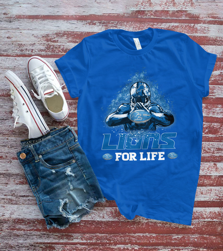 Lions For Life Detroit Lions Football Player T-Shirt