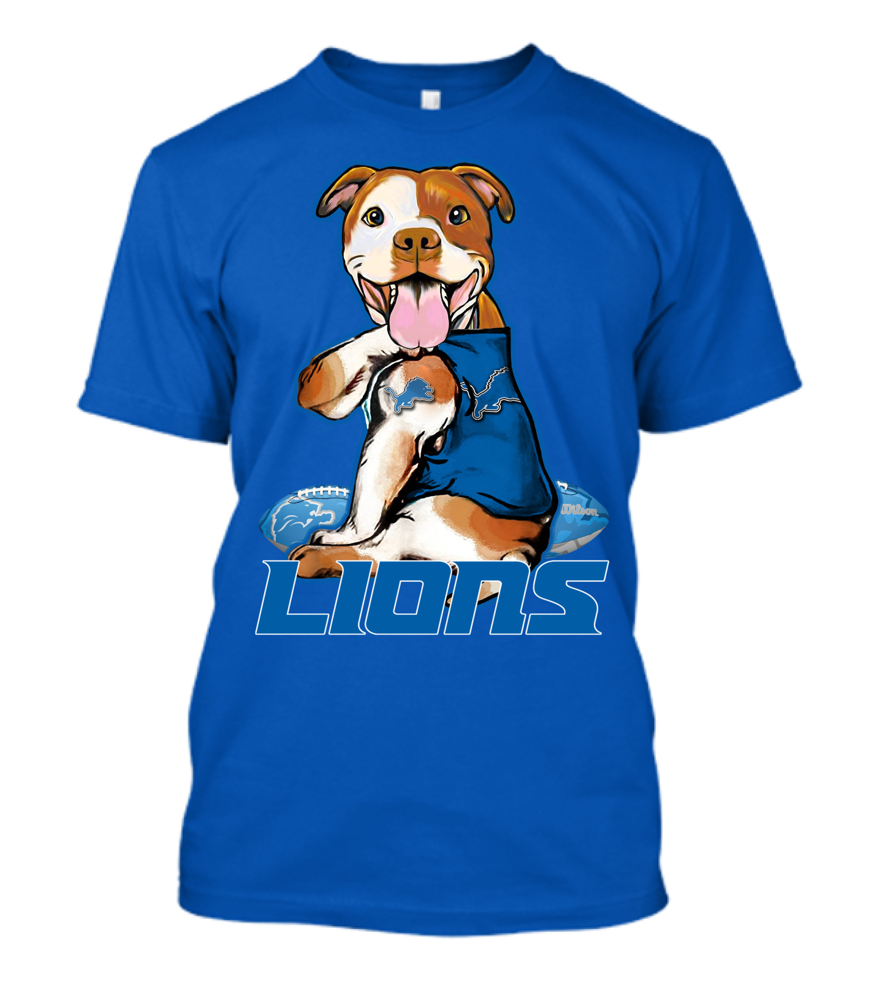 Pittbull Lions Football 팬덤 T-Shirt