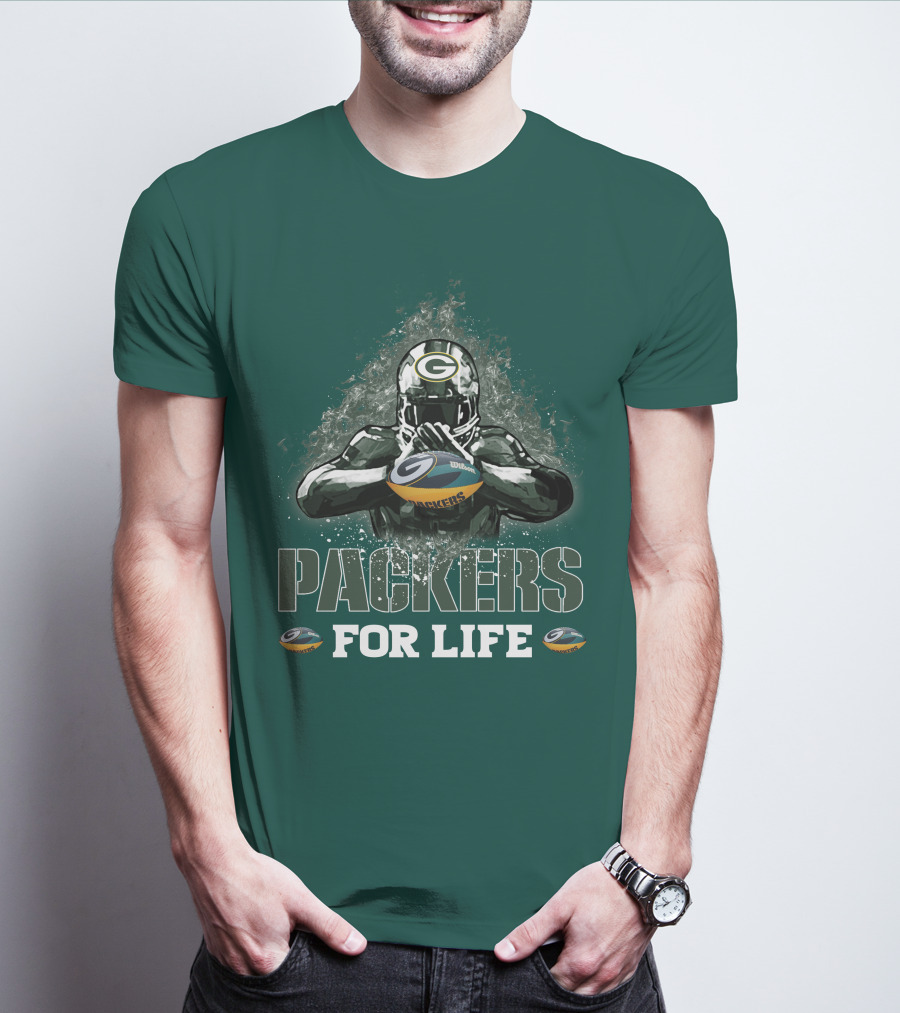 Packers For Life Green Bay Football Fan T-Shirt