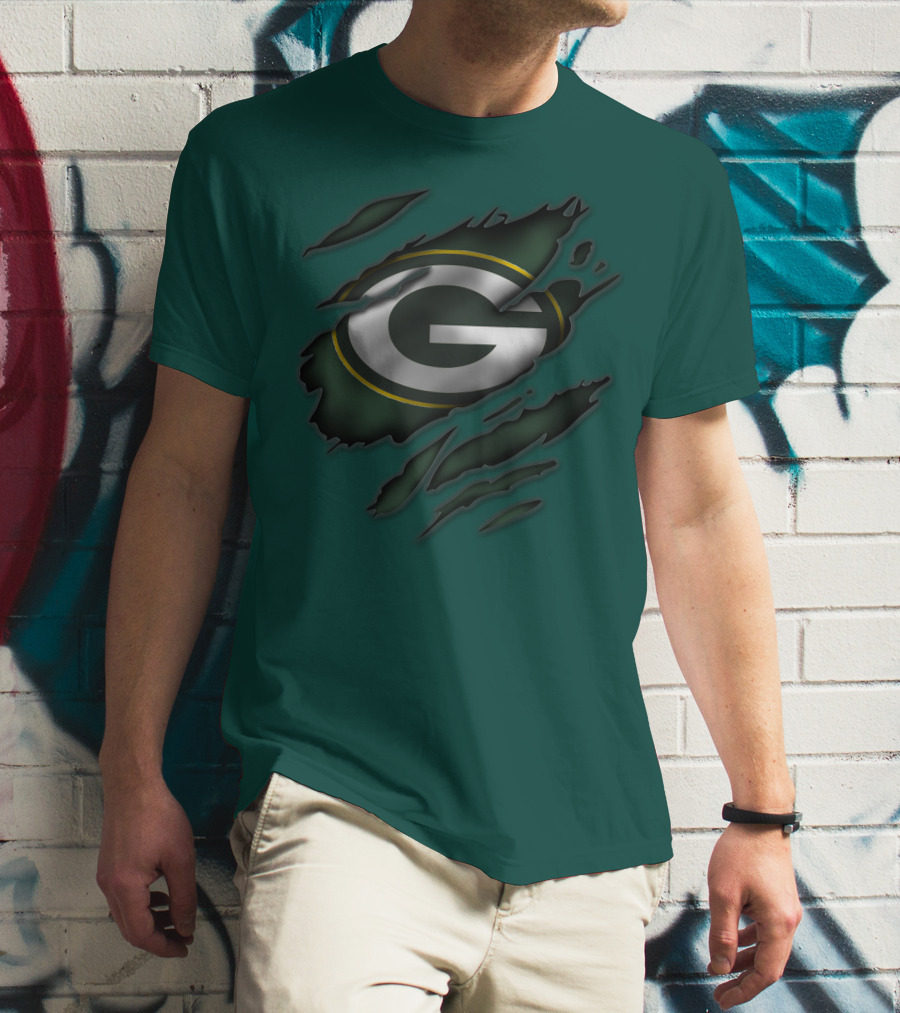 Green Bay Packers Iconic G Logo Tear-Away T-Shirt