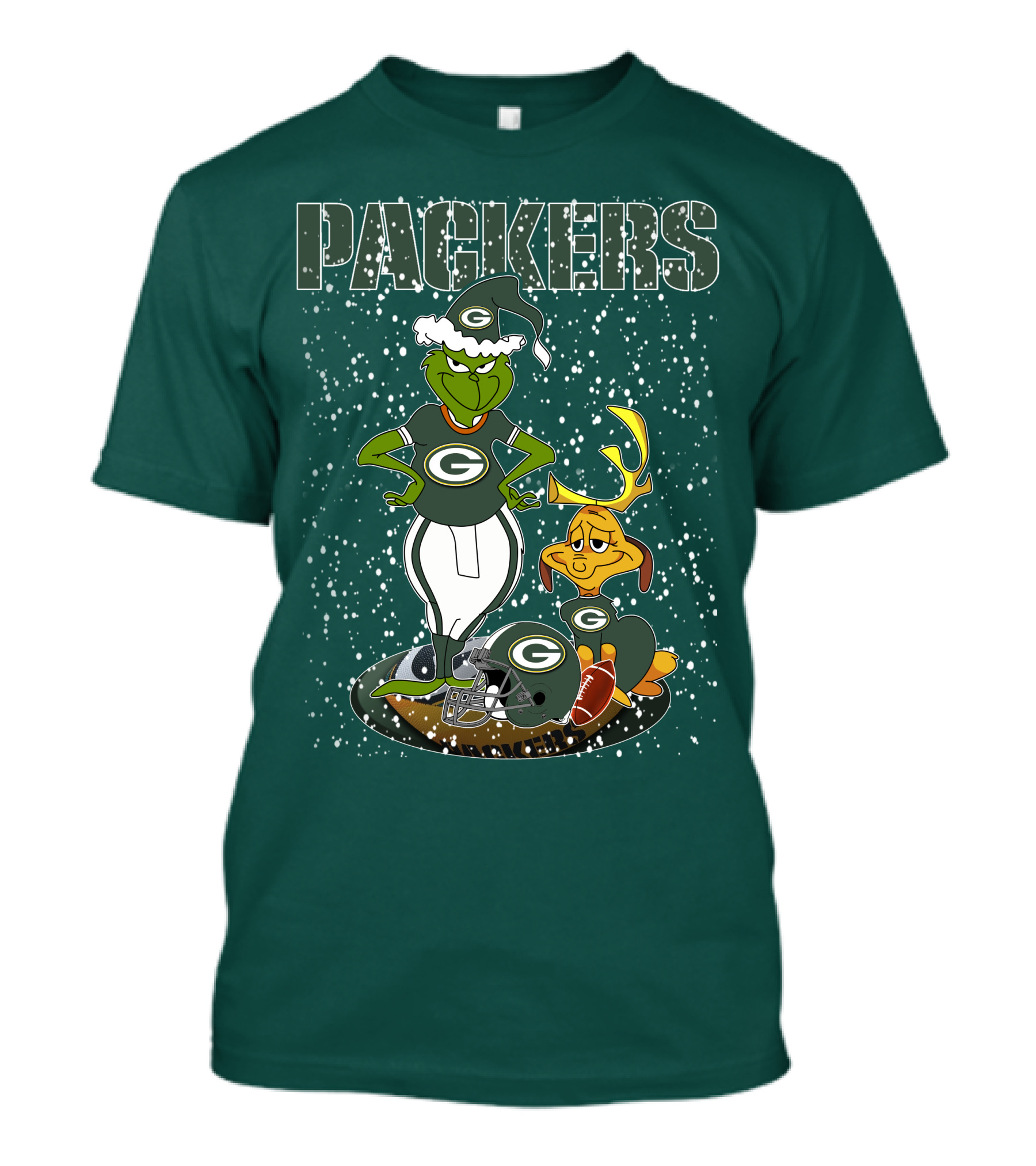 Grinch Packers Christmas Football T-Shirt