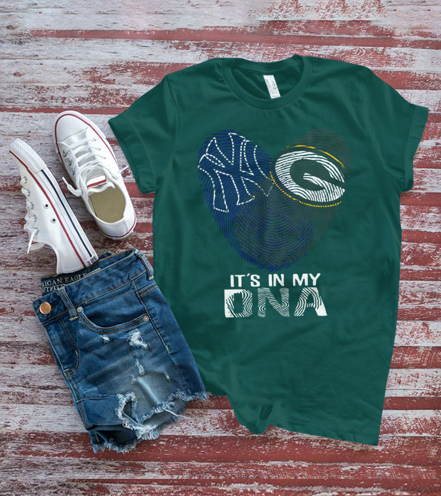 New York Yankees Green Bay Packers It's In My Dna T-Shirt