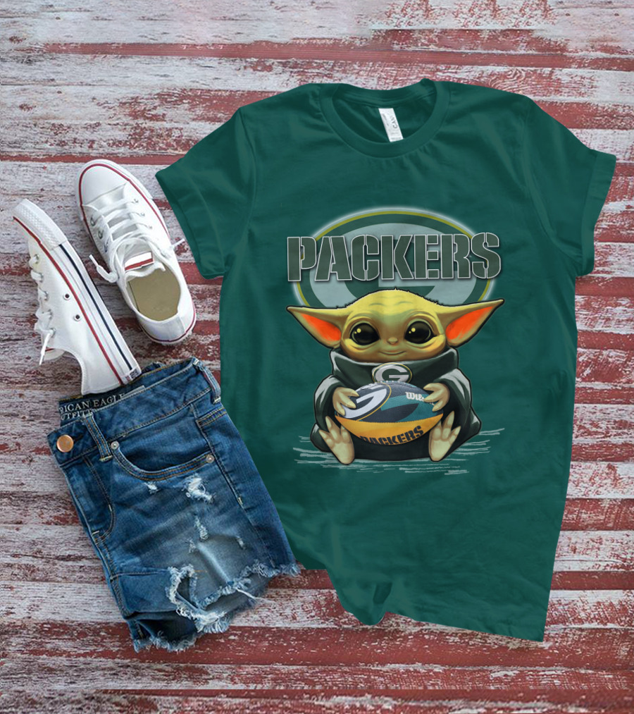 Packers Yoda Holding Green Bay Football T-Shirt