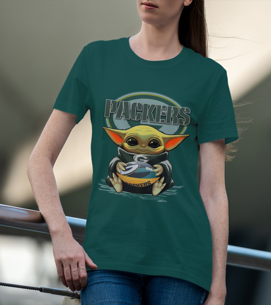 Packers Yoda Holding Green Bay Football T-Shirt