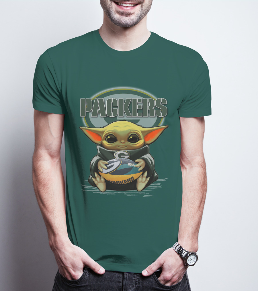 Packers Yoda Holding Green Bay Football T-Shirt