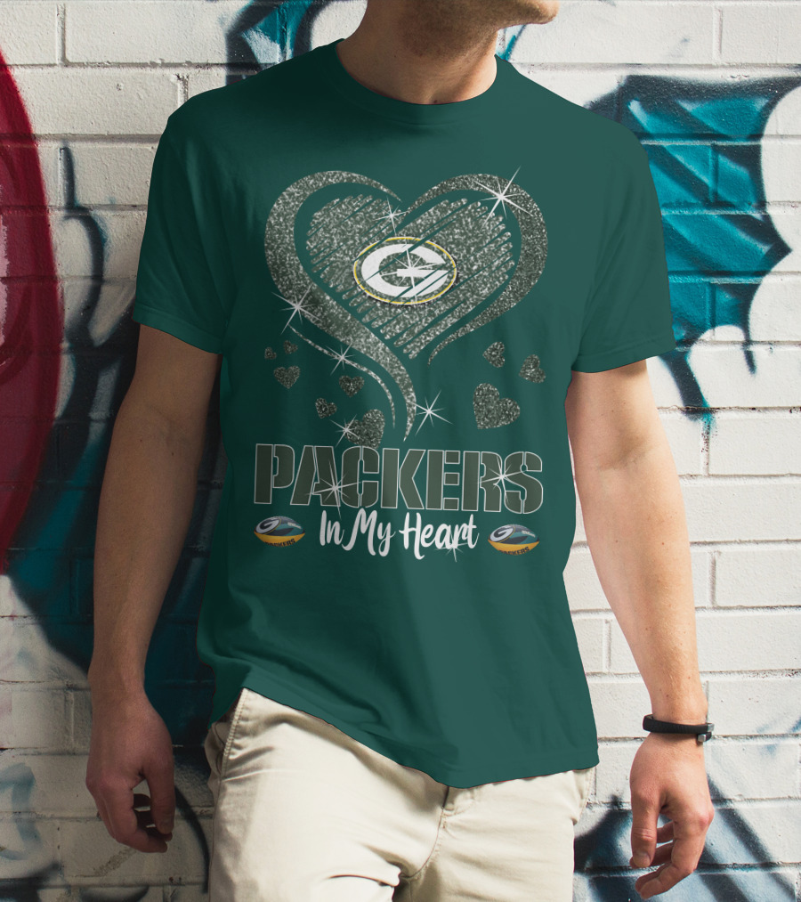 Packers In My Heart Green Bay Packers T-Shirt