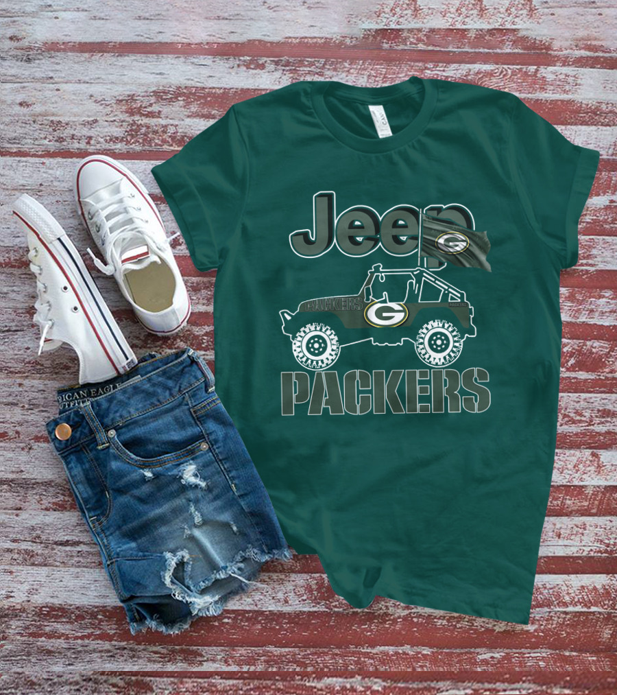 Jeep Green Bay Packers Off-Road Adventure Fans T-Shirt