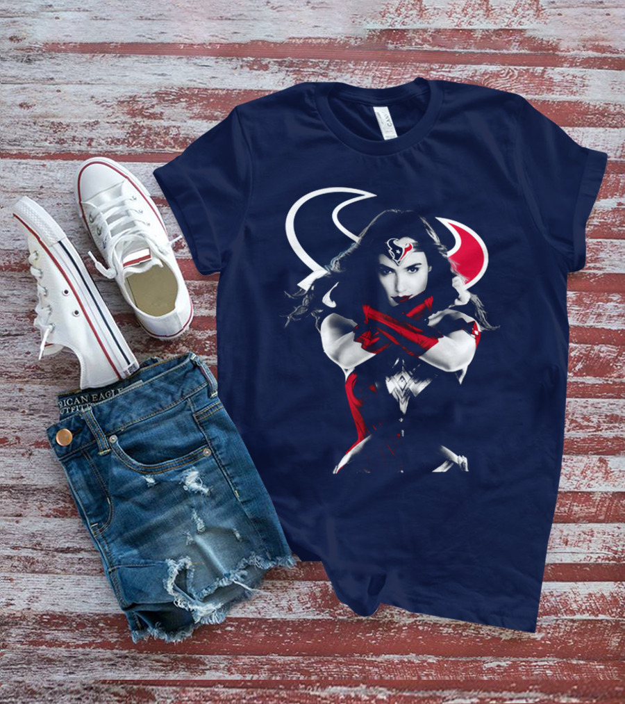 Houston Texans Wonder Woman Hero Icon T-Shirt
