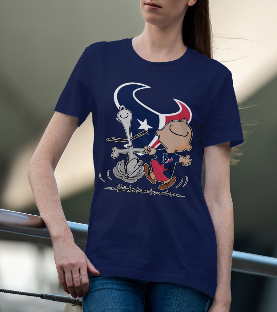 Houston Texans Snoopy And Friends Dance Vui Lòng Không Dùng Peanυts Này T-Shirt