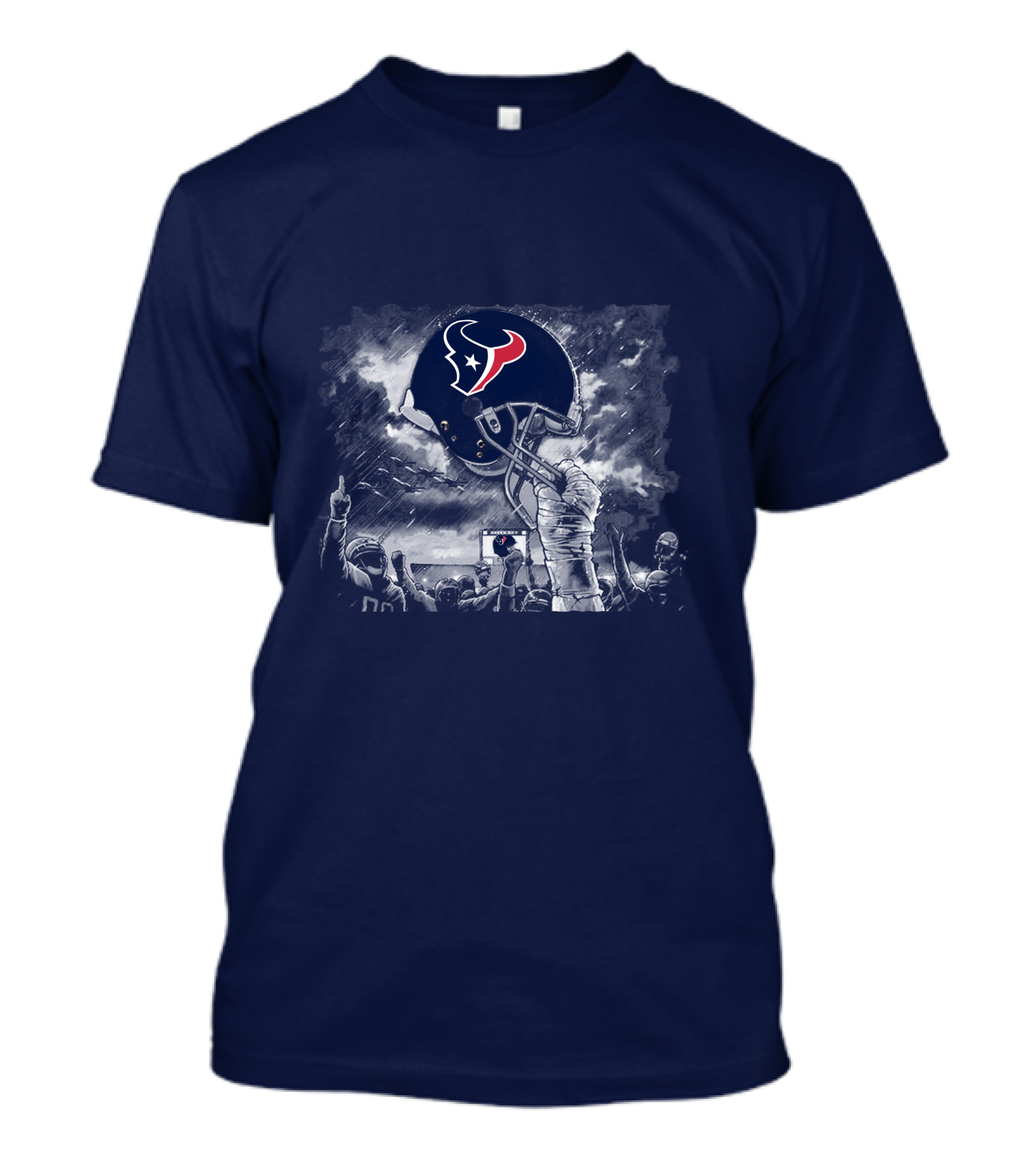 Houston Texans Helmet Victory Celebration Scene T-Shirt