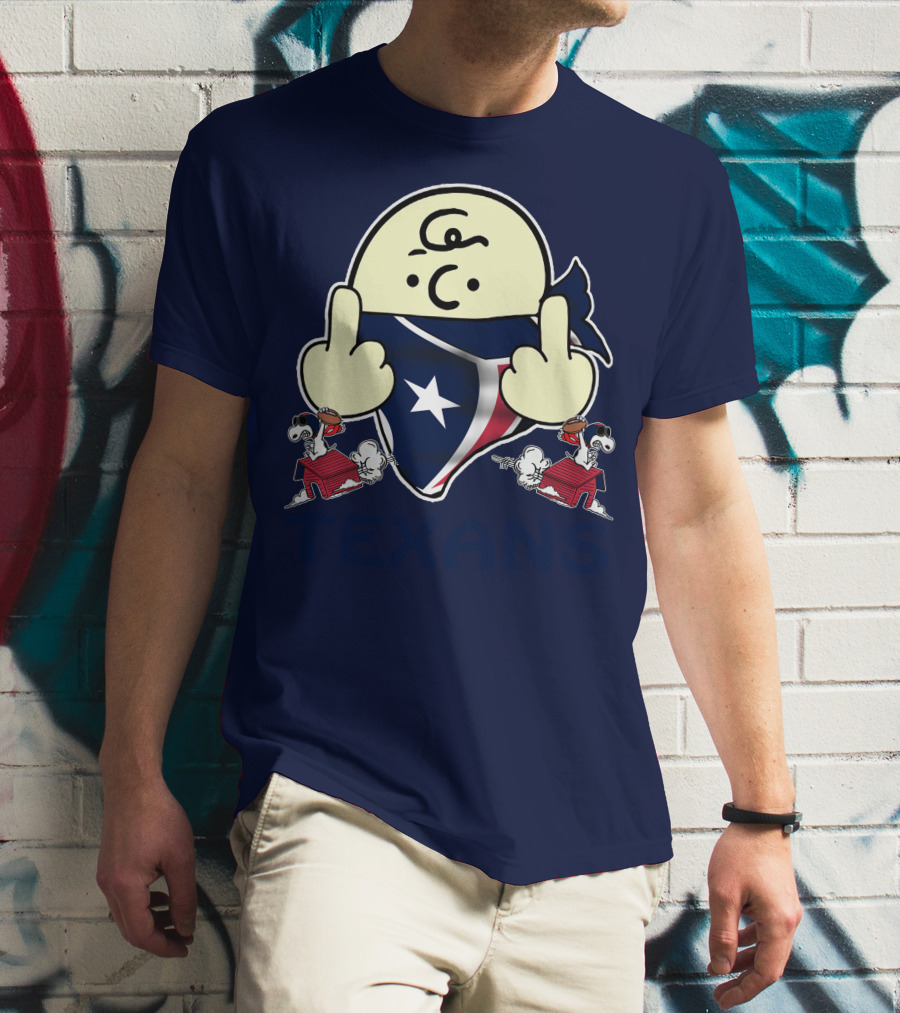 Houston Texans Snoopy Middle Finger T-Shirt