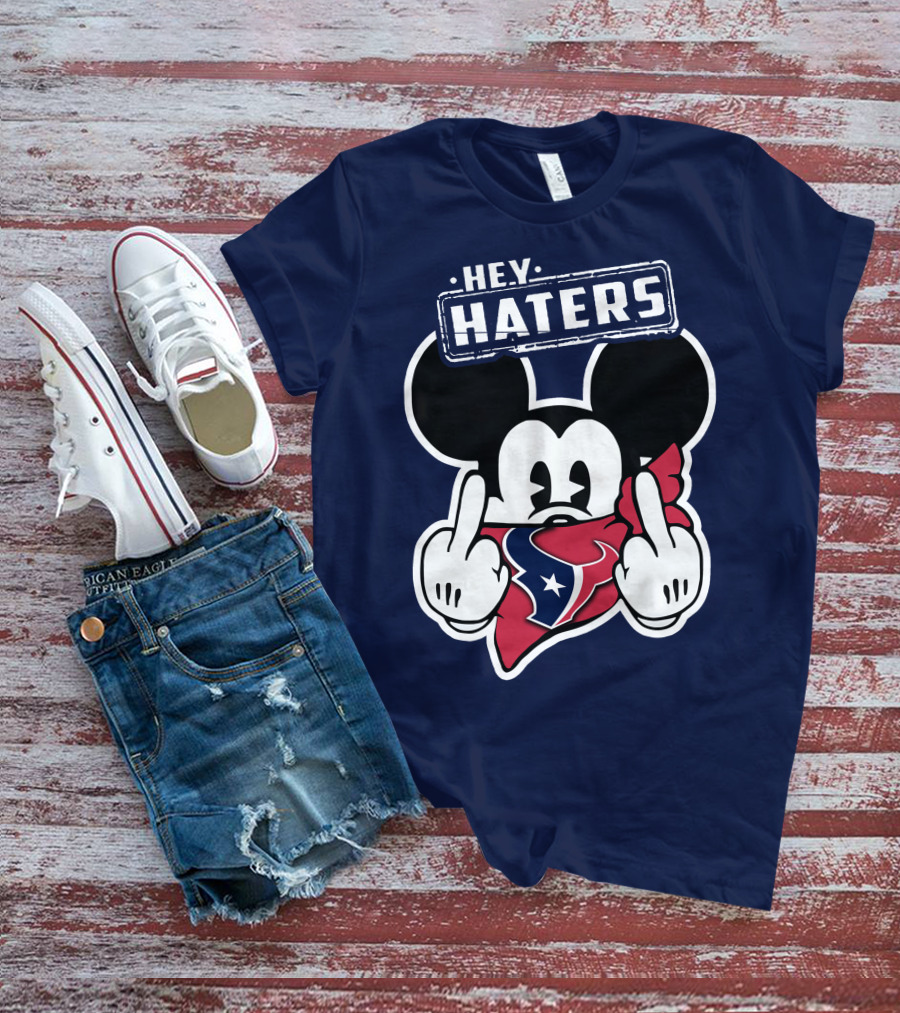 Hey Haters Mick Houston Texans Bandana Display T-Shirt