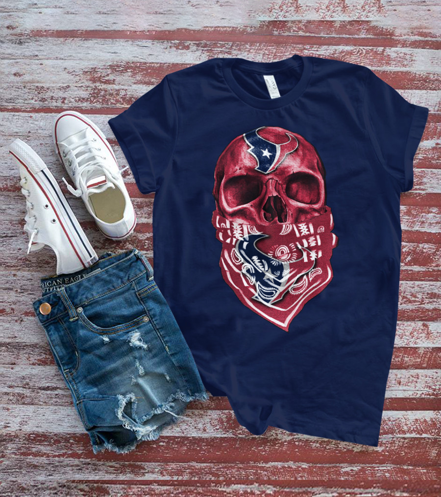 Houston Texans Skull Bandana T-Shirt