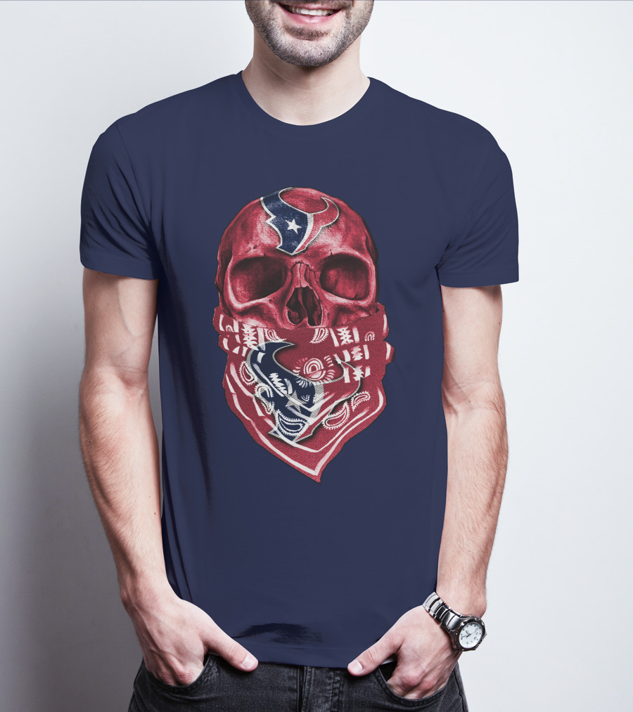Houston Texans Skull Bandana T-Shirt