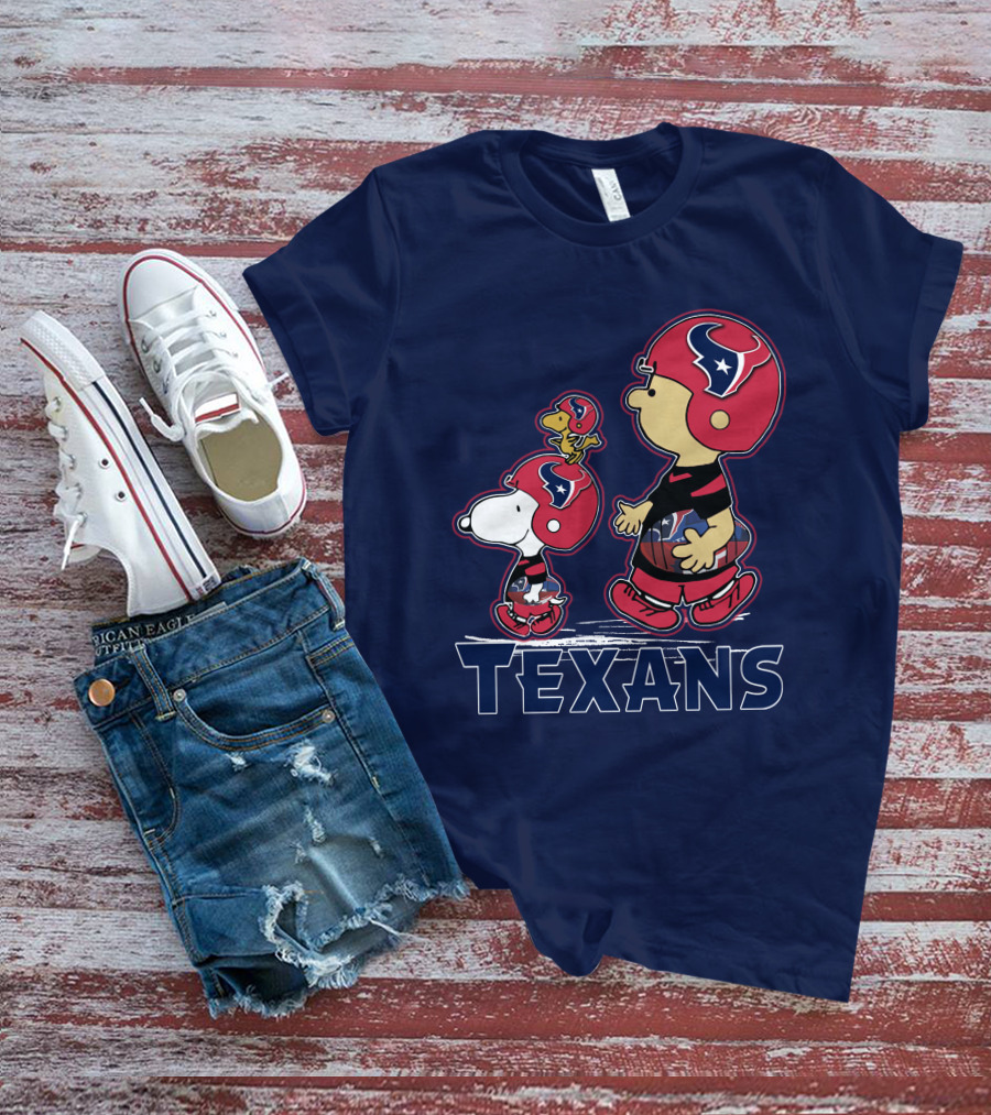 Houston Texans Snpfootball Cartoon Characters T-Shirt