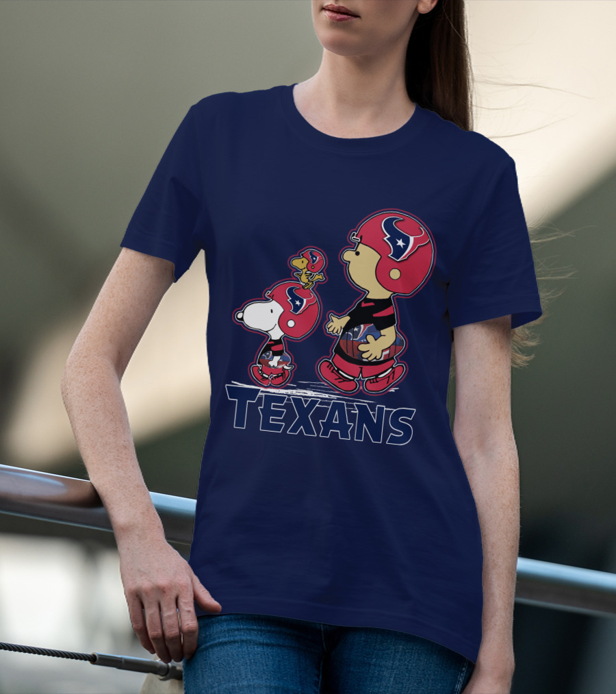Houston Texans Snpfootball Cartoon Characters T-Shirt