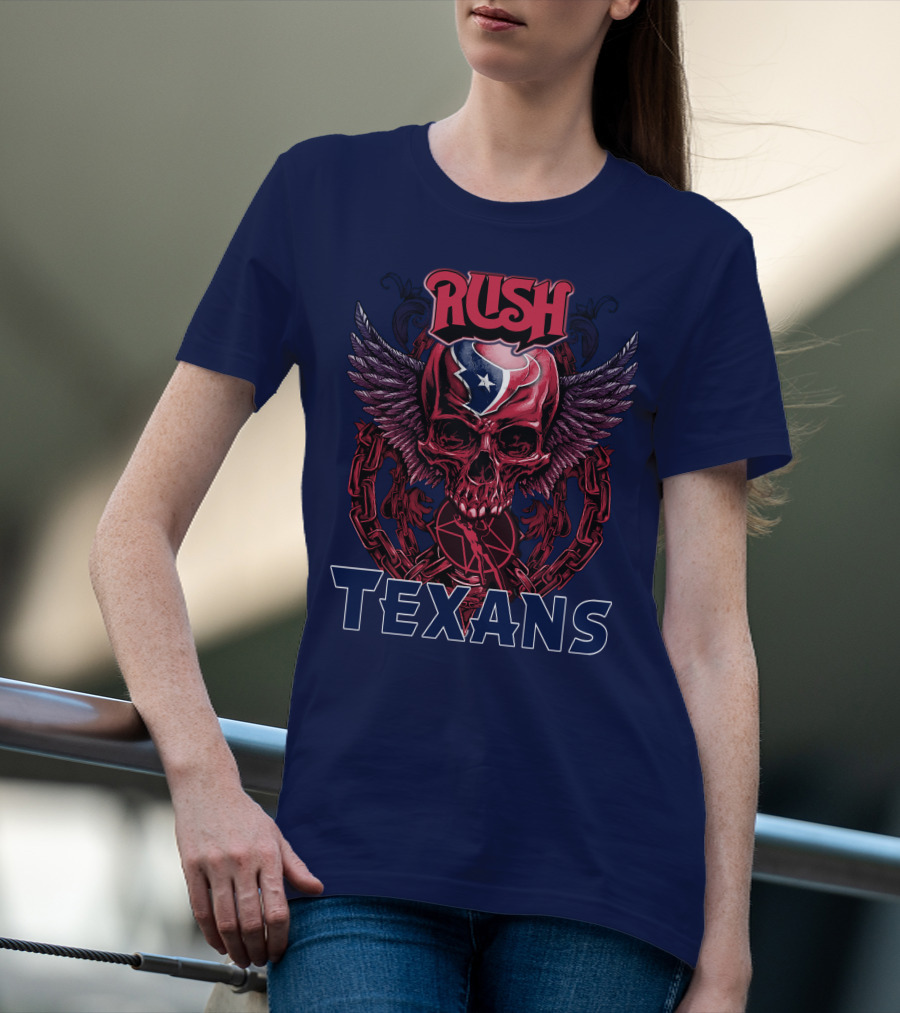 Rush Texans Skull Wings Iconic T-Shirt