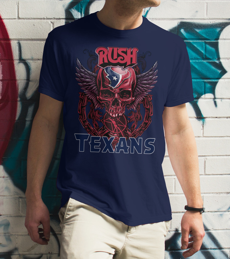 Rush Texans Skull Wings Iconic T-Shirt