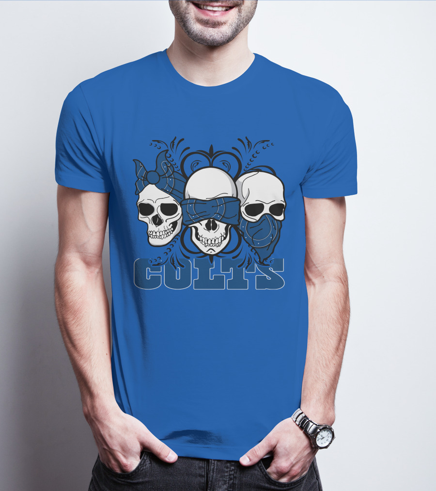 Colts 3 Skull Bandana T-Shirt