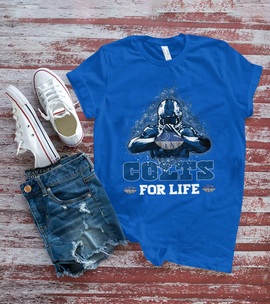 Colts For Life Indianapolis Football Fan Bold Passion T-Shirt