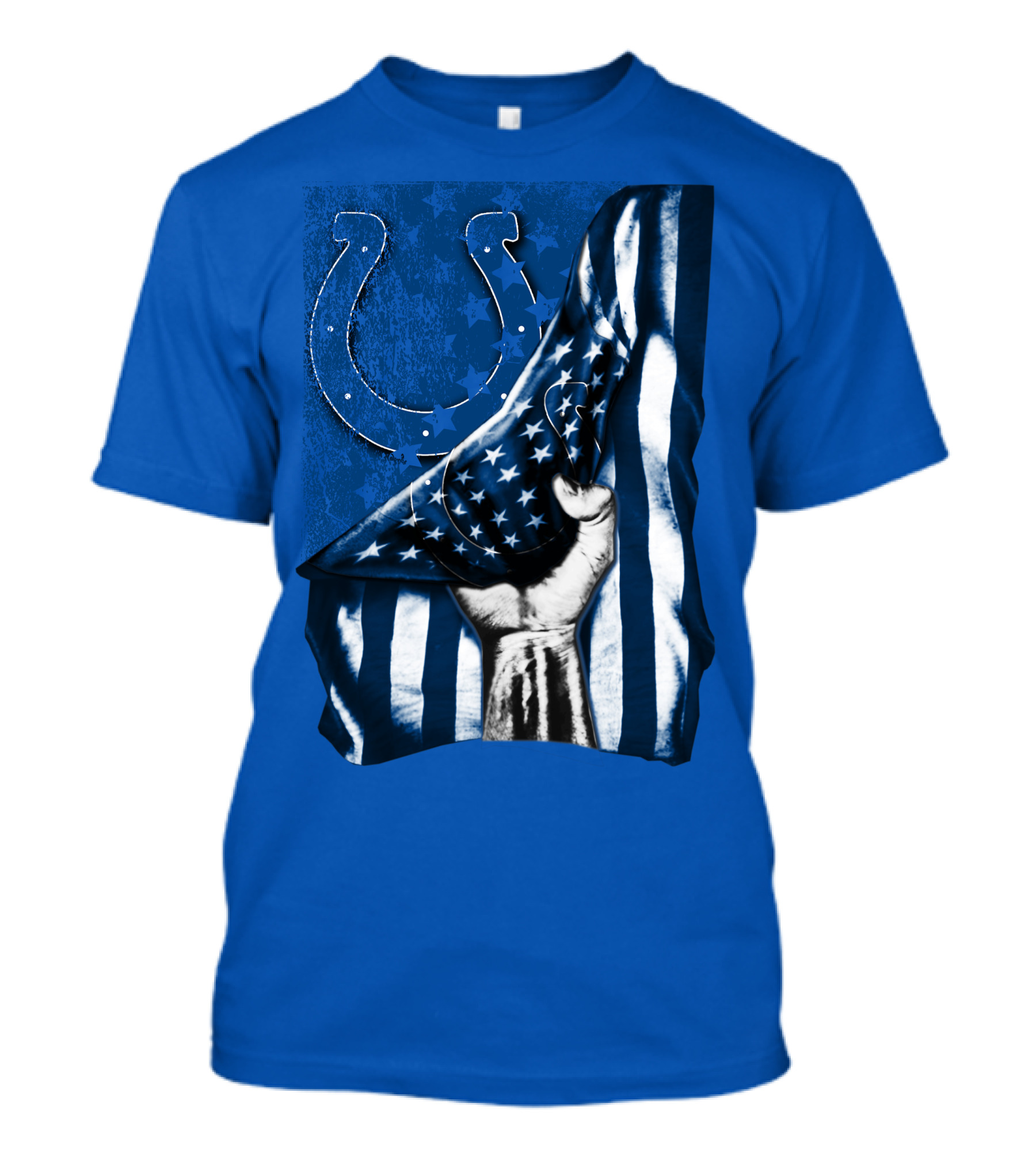 Indianapolis Colts American Flag Horseshoe T-Shirt