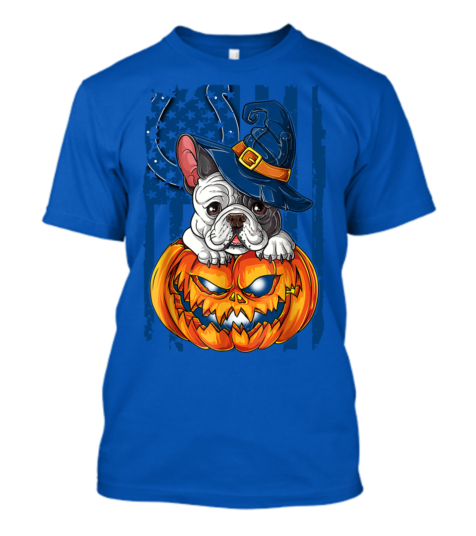 Hlw Bulldog Witch Hat Pumpkin Indianapolis Colts T-Shirt