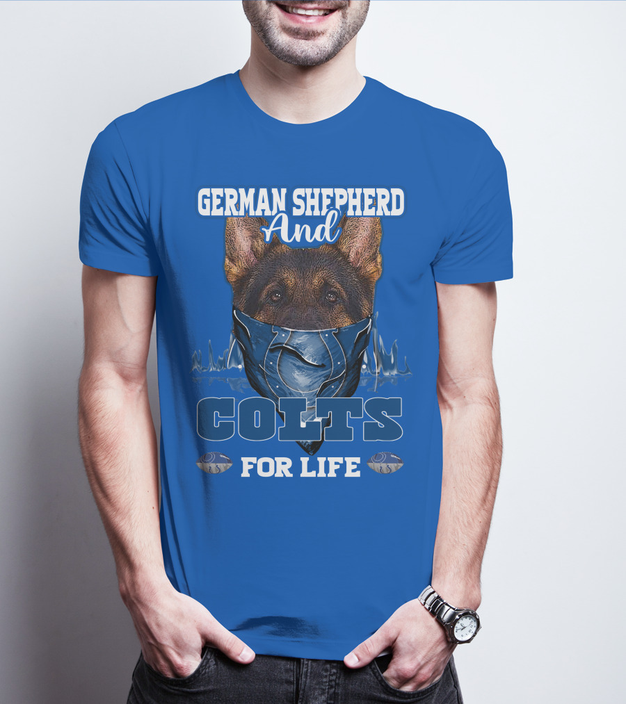 German Shepherd And Colts For Life T-Shirt