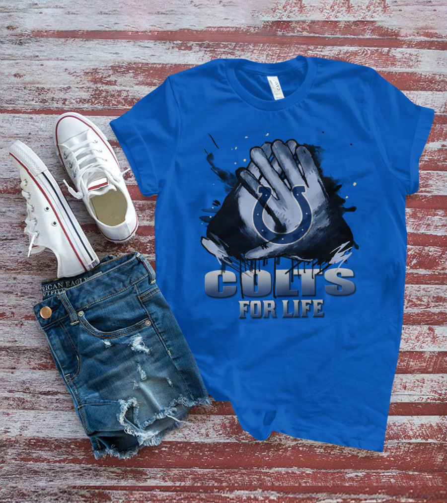 Indianapolis Colts For Life Hands Logo T-Shirt