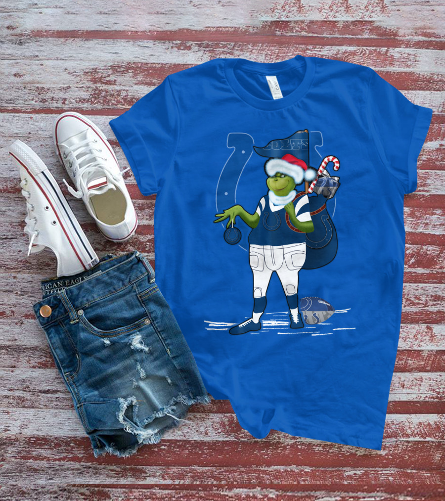Grinchxmas Indianapolis Colts Holiday Football Cheer T-Shirt