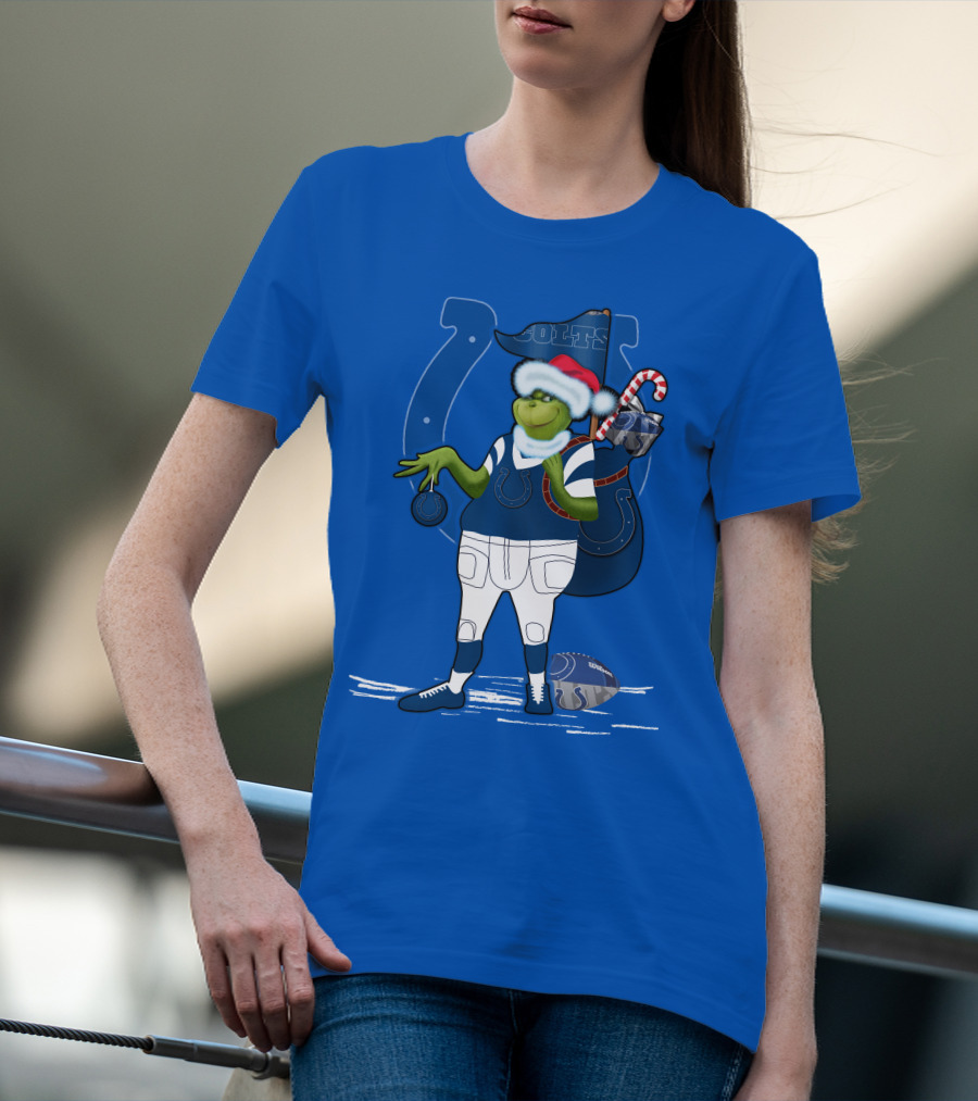 Grinchxmas Indianapolis Colts Holiday Football Cheer T-Shirt