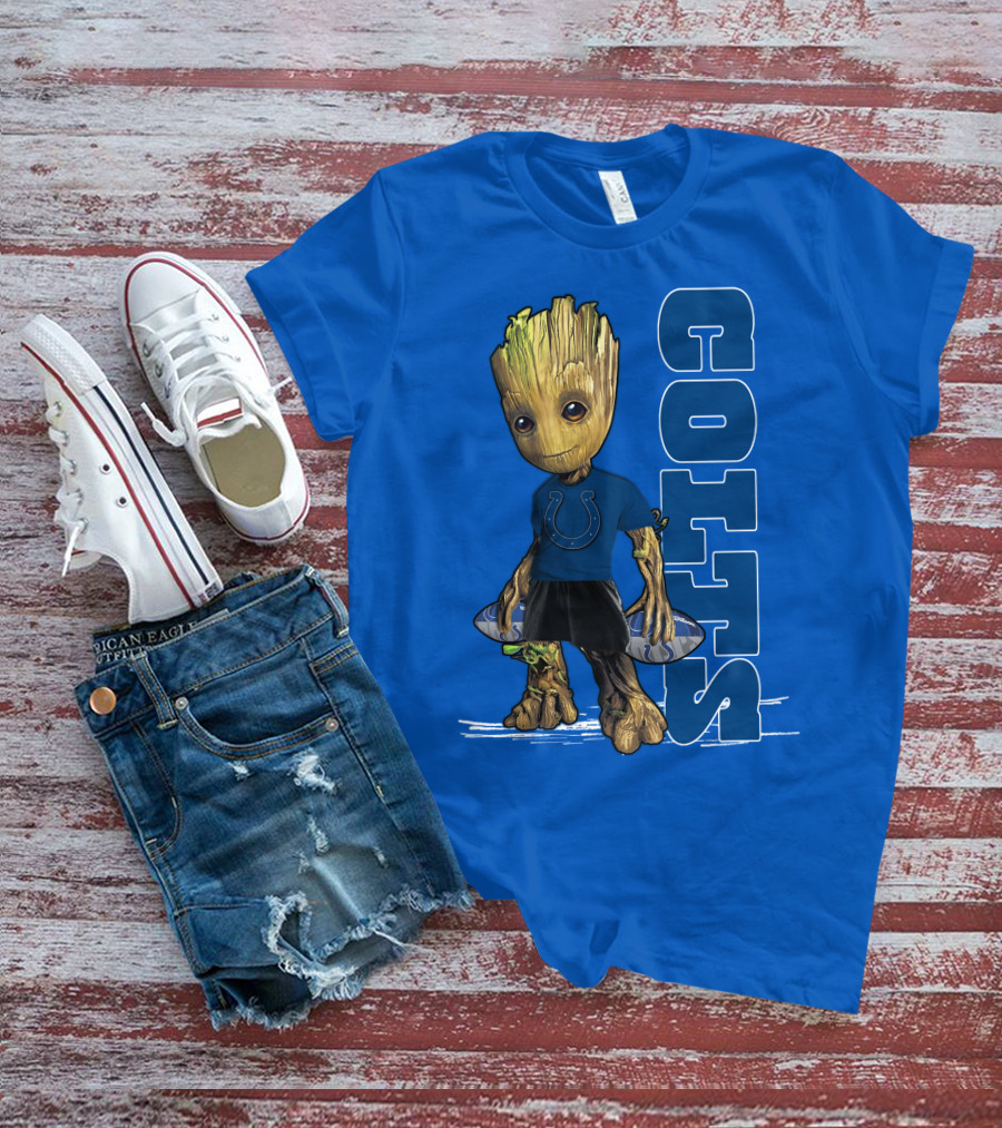 Groot Wearing Indianapolis Colts Shirt T-Shirt