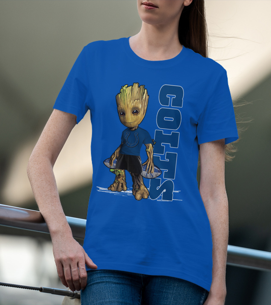 Groot Wearing Indianapolis Colts Shirt T-Shirt