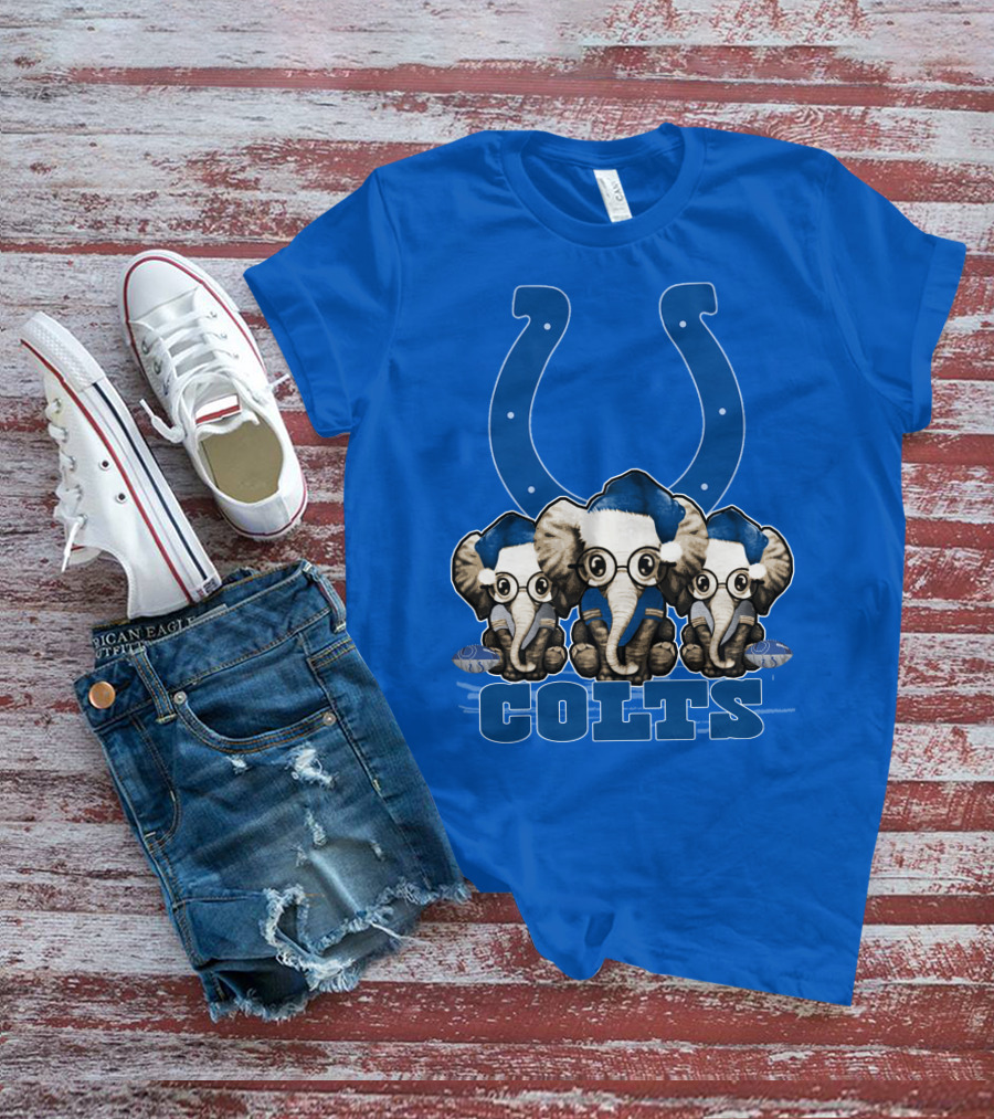 Elephant Xmas Indianapolis Colts Colts T-Shirt