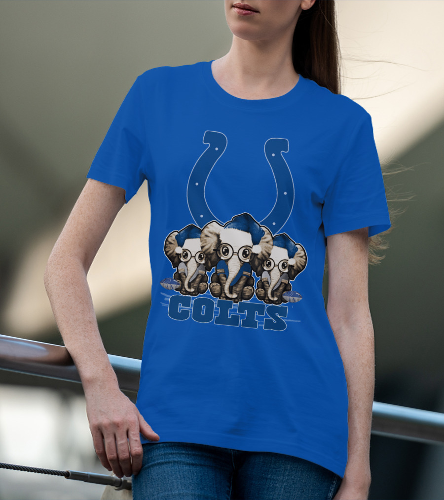 Elephant Xmas Indianapolis Colts Colts T-Shirt