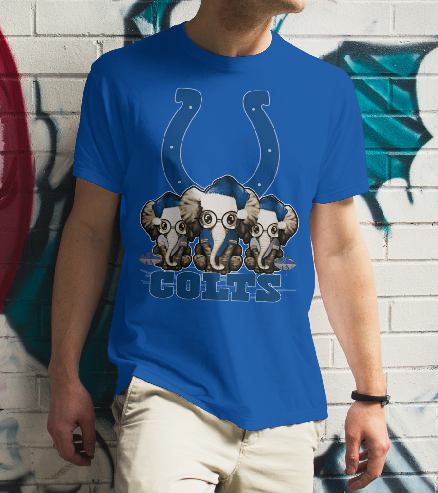 Elephant Xmas Indianapolis Colts Colts T-Shirt