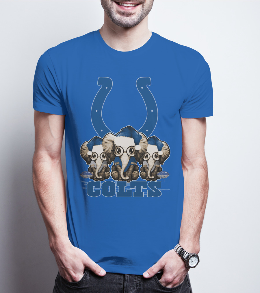 Elephant Xmas Indianapolis Colts Colts T-Shirt