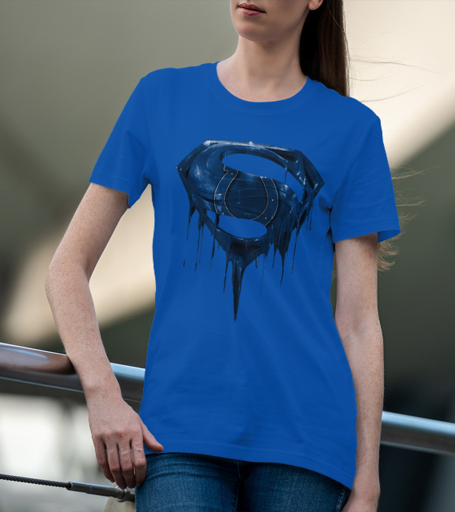 Spm Indianapolis Colts Superman Dripping T-Shirt