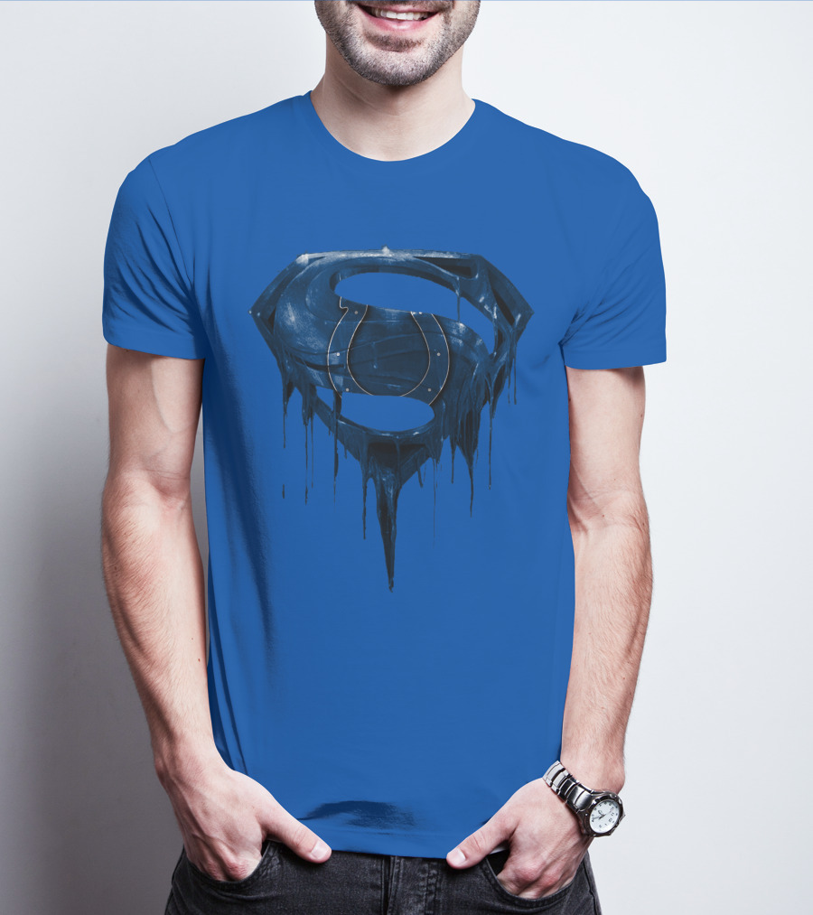 Spm Indianapolis Colts Superman Dripping T-Shirt